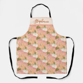 Schattigee Waterverf Pompoen Patch aangepaste naam Schort (Voorkant)