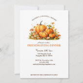 Schattigee Waterverf pompoenen Friendsgiving Thank Kaart (Voorkant)