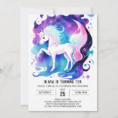 Schattigee Waterverf Pony Delight Verjaardag Kaart (Voorkant)