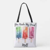 Schattigee Waterverf Popsicle Summer Tote Bag (Achterkant)