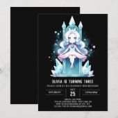 Schattigee Waterverf Prinses Verjaardag Kaart (Voorkant / Achterkant)