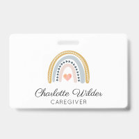 Schattigee Waterverf Rainbow Caregiver Visitekaart