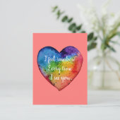 Schattigee waterverf Rainbow Heart. Valentijnsdag Feestdagenkaart (Staand voorkant)