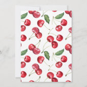 Schattigee Waterverf Red Cherry Baby shower Kaart (Achterkant)