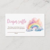 Schattigee Waterverf Regenboog Baby shower Informatiekaartje (Voorkant)