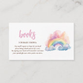 Schattigee Waterverf Regenboog Baby shower Informatiekaartje (Voorkant)