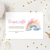 Schattigee Waterverf Regenboog Baby shower Informatiekaartje