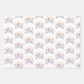 Schattigee Waterverf Regenboog Eenhoorn Meisje 1e  Inpakpapier Vel (Voorkant)