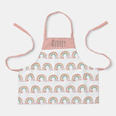 Schattigee Waterverf regenboog gepersonaliseerd Schort (Voorkant)