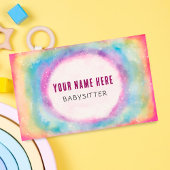 Schattigee Waterverf Regenboog Kinderopvang Babysi Visitekaartje