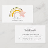 Schattigee Waterverf regenboog kinderopvang Visitekaartje (Voorkant / Achterkant)