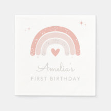 Schattigee Waterverf regenboog roze meisje Verjaar