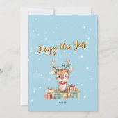 Schattigee Waterverf rendier kerstboom Kaart (Achterkant)