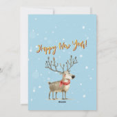 Schattigee Waterverf rendier kerstboom Kaart (Achterkant)