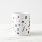 Schattigee Waterverf Retro Naaimachine Aangepast Koffiemok (Center)