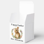 Schattigee  Waterverf Retro Paashaas Bloemen Bedankdoosjes (Geopend)