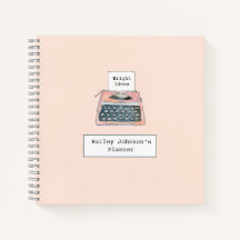 Schattigee waterverf retro typemachine roze