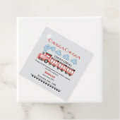 Schattigee Waterverf rode trein 2e verjaardag Bedankjes Labels (In situ)