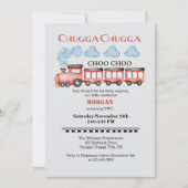 Schattigee Waterverf rode trein 2e verjaardag Kaart (Voorkant)