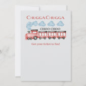 Schattigee Waterverf rode trein 2e verjaardag Kaart (Achterkant)