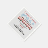 Schattigee Waterverf rode trein 2e verjaardag Servet (Hoek)