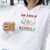 Schattigee Waterverf Rood Groen Feestelijke Gnomen Hoodie