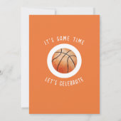 Schattigee Waterverf Rookie Basketbal 1e Verjaarda Kaart (Achterkant)