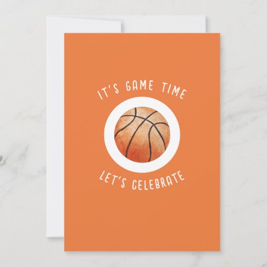 Schattigee Waterverf Rookie Basketbal 2e Verjaarda Kaart (Achterkant)