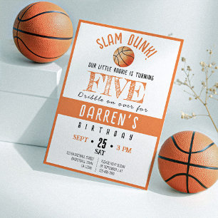 Schattigee Waterverf Rookie Basketbal Verjaardag Kaart