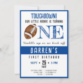 Schattigee Waterverf Rookie Football Boy 1e Verjaa Kaart (Voorkant)