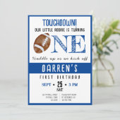 Schattigee Waterverf Rookie Football Boy 1e Verjaa Kaart (Staand voorkant)