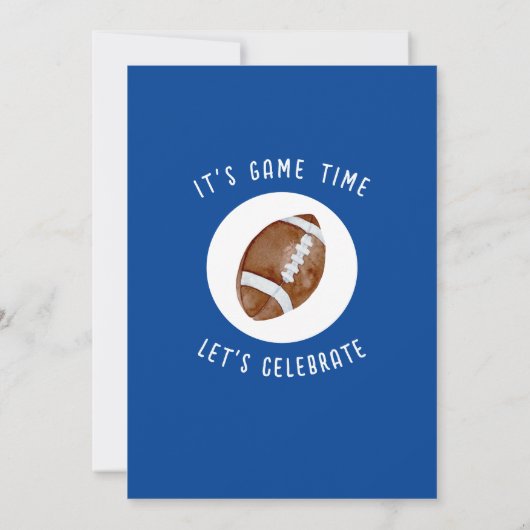 Schattigee Waterverf Rookie Football Boy Verjaarda Kaart (Achterkant)