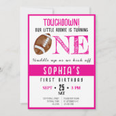 Schattigee Waterverf Rookie Football Meisje 1e Ver Kaart (Voorkant)