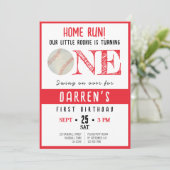 Schattigee Waterverf Rookie Honkbal 1e Verjaardag Kaart (Staand voorkant)