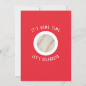 Schattigee Waterverf Rookie Honkbal 1e Verjaardag Kaart (Achterkant)