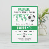 Schattigee Waterverf Rookie Voetbal Groen 2e Verja Kaart (Staand voorkant)