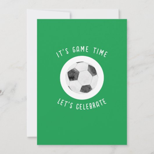 Schattigee Waterverf Rookie Voetbal Groen 2e Verja Kaart (Achterkant)