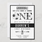 Schattigee Waterverf Rookie Voetbal Zwart 1e Verja Kaart (Voorkant)