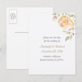 Schattigee Waterverf Roos Save the Date Aankondigingskaart (Voorkant / Achterkant)