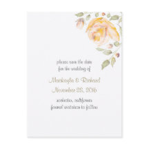 Schattigee Waterverf Roos Save the Date