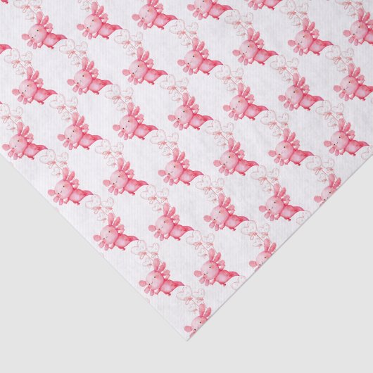 Schattigee Waterverf Roze Baby Axolotl Tissuepapier (Detail)