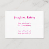 Schattigee Waterverf roze bessen Bakkerij Visiteka Visitekaartje (Achterkant)