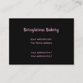 Schattigee Waterverf roze bessen Bakkerij Visiteka Visitekaartje (Achterkant)