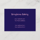 Schattigee Waterverf roze bessen Bakkerij Visiteka Visitekaartje (Achterkant)