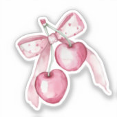 Schattigee Waterverf Roze bessen girly Sticker (Voorkant)