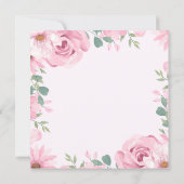 Schattigee Waterverf Roze Bloemen Huwelijk Save th (Achterkant)