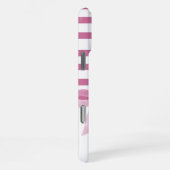 Schattigee Waterverf Roze Bow Stripes iPhone Hoesje (Rechterkant)