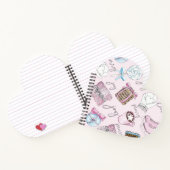 Schattigee Waterverf Roze Kerstmis Notitieboek (Binnen)