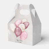Schattigee Waterverf Roze Wit Ballonnen Party Bedankdoosjes (Achterkant)