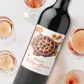 Schattigee Waterverf Rustic Cherry Pie Baby shower Wijn Etiket